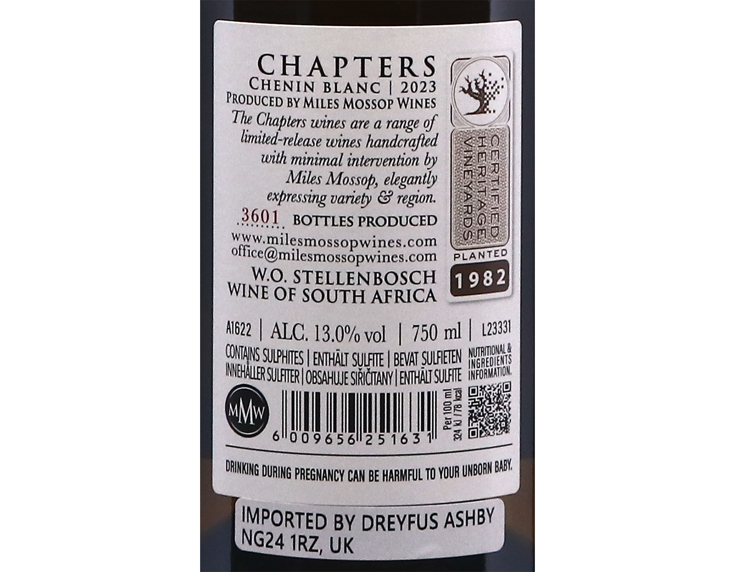 Miles Mossop Chapters Chenin Blanc Stellenbosch 2023