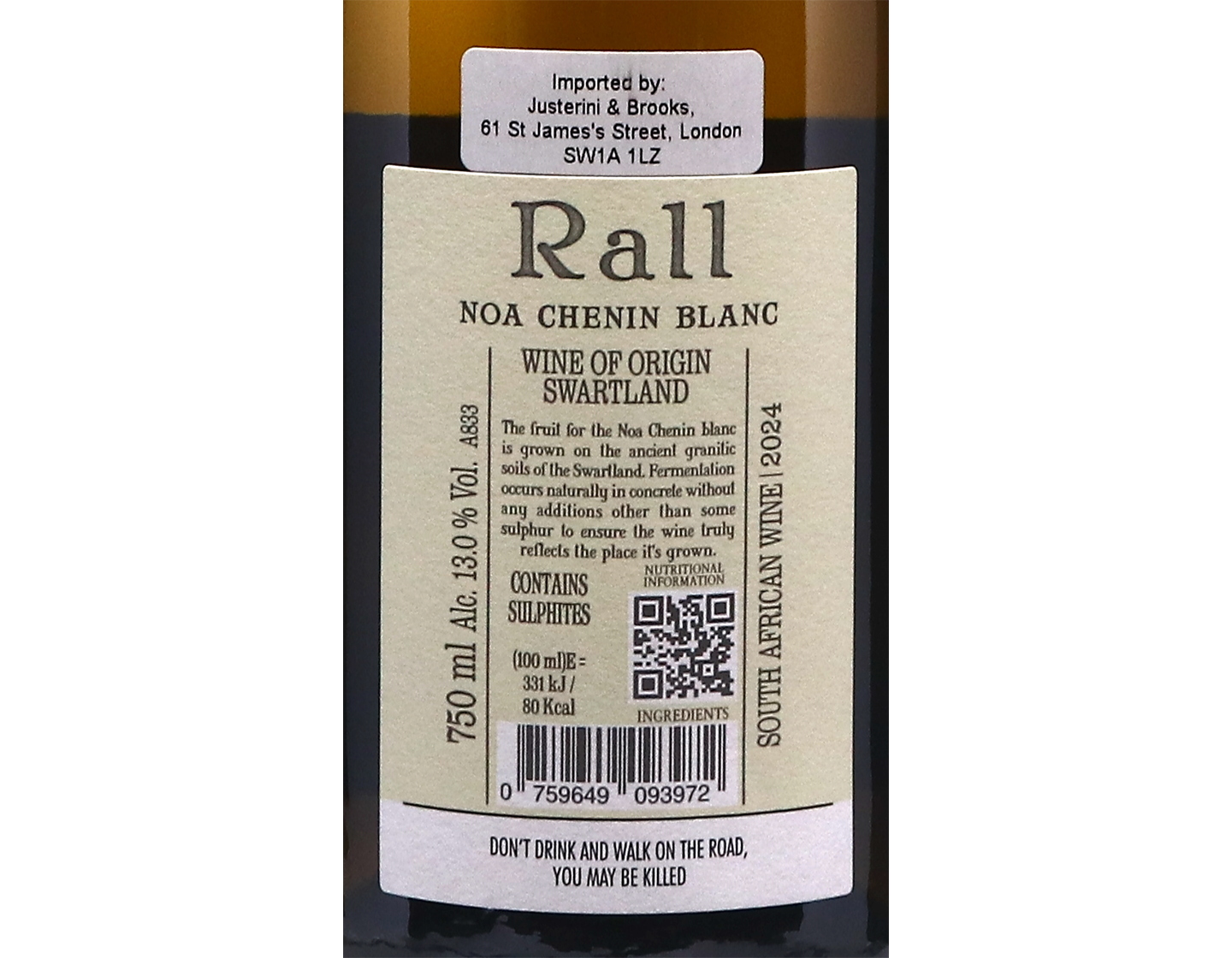 Rall Noa Chenin Blanc Swartland 2024