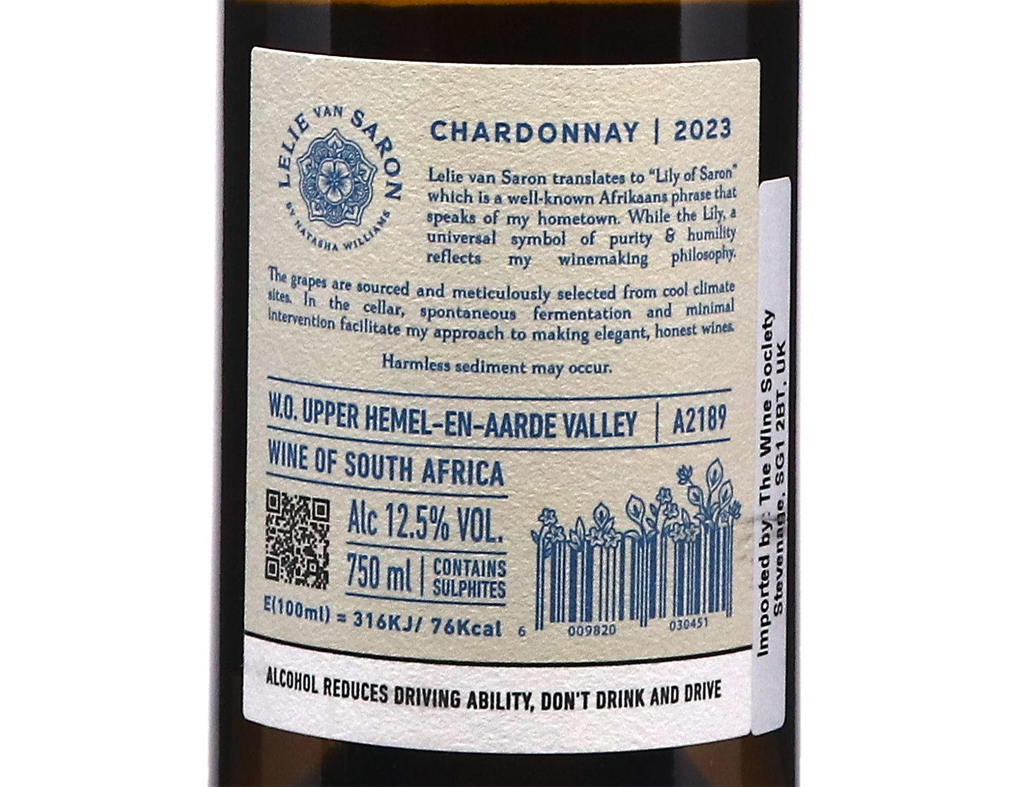 Lelie Van Saron Chardonnay Upper Hemel-en-Aarde Valley 2023