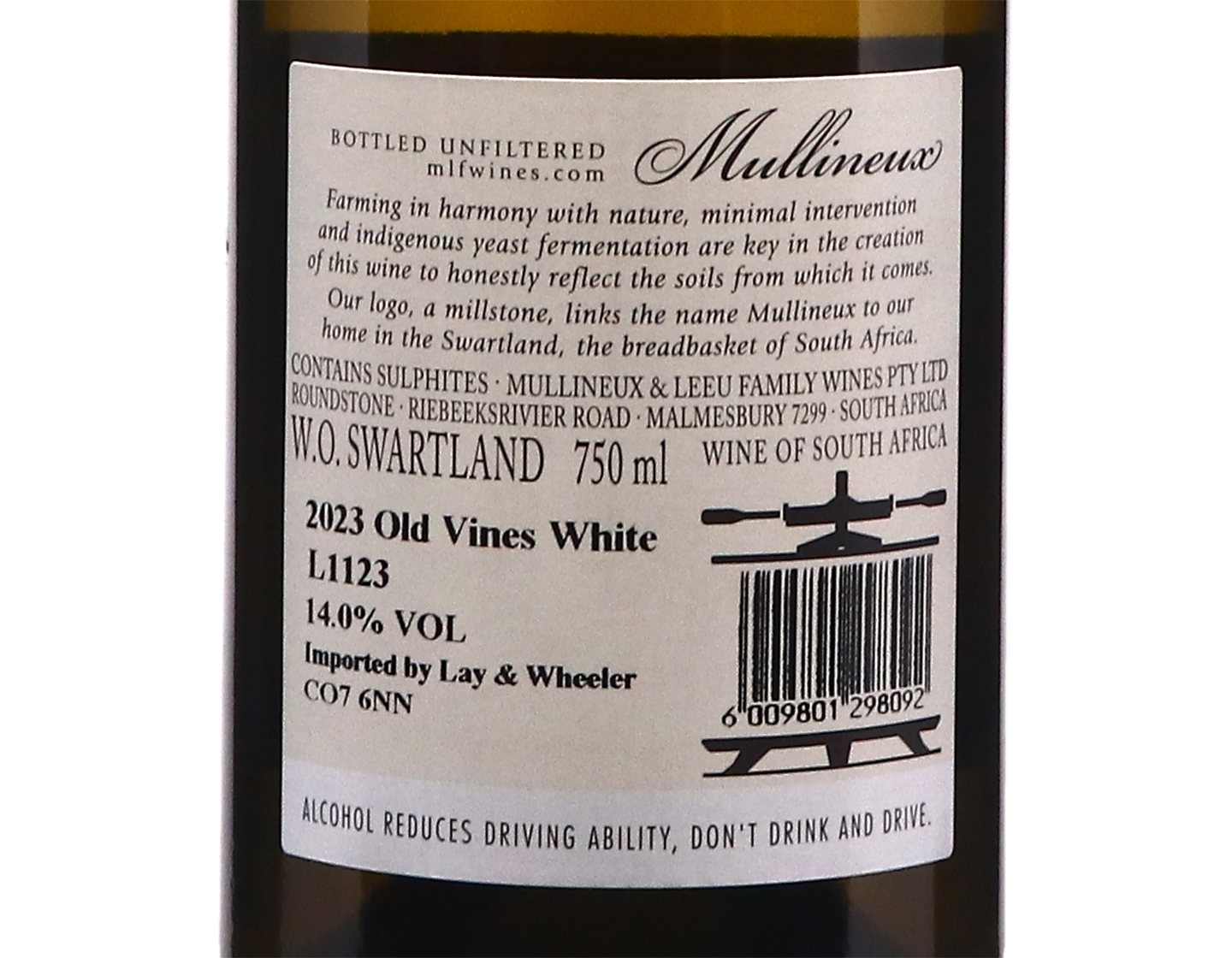 Mullineux Old Vines White Swartland 2023 MX ONLY
