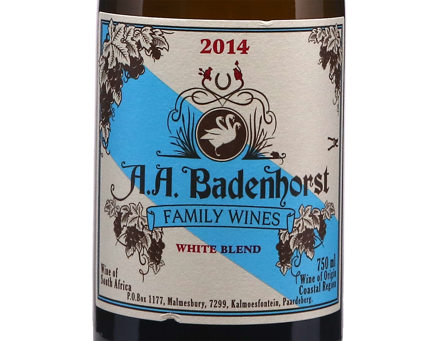 A A Badenhorst Kalmoesfontein White Blend Swartland 2014 MX ONLY
