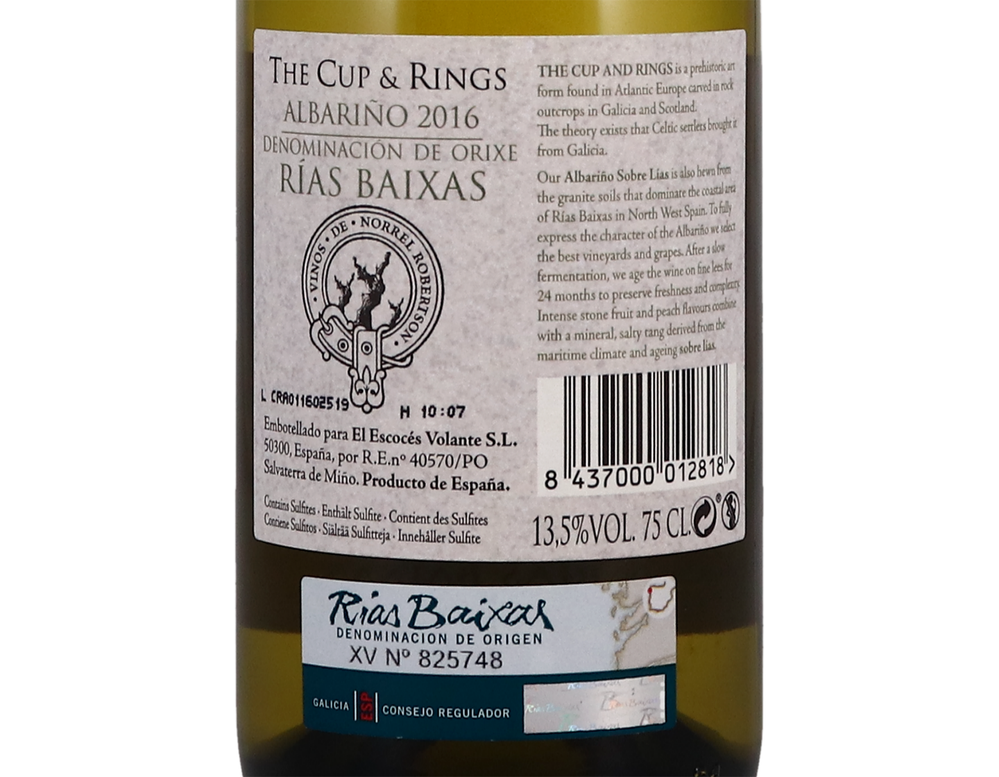 The Cup & Rings Albarino Sobre Lias 2016