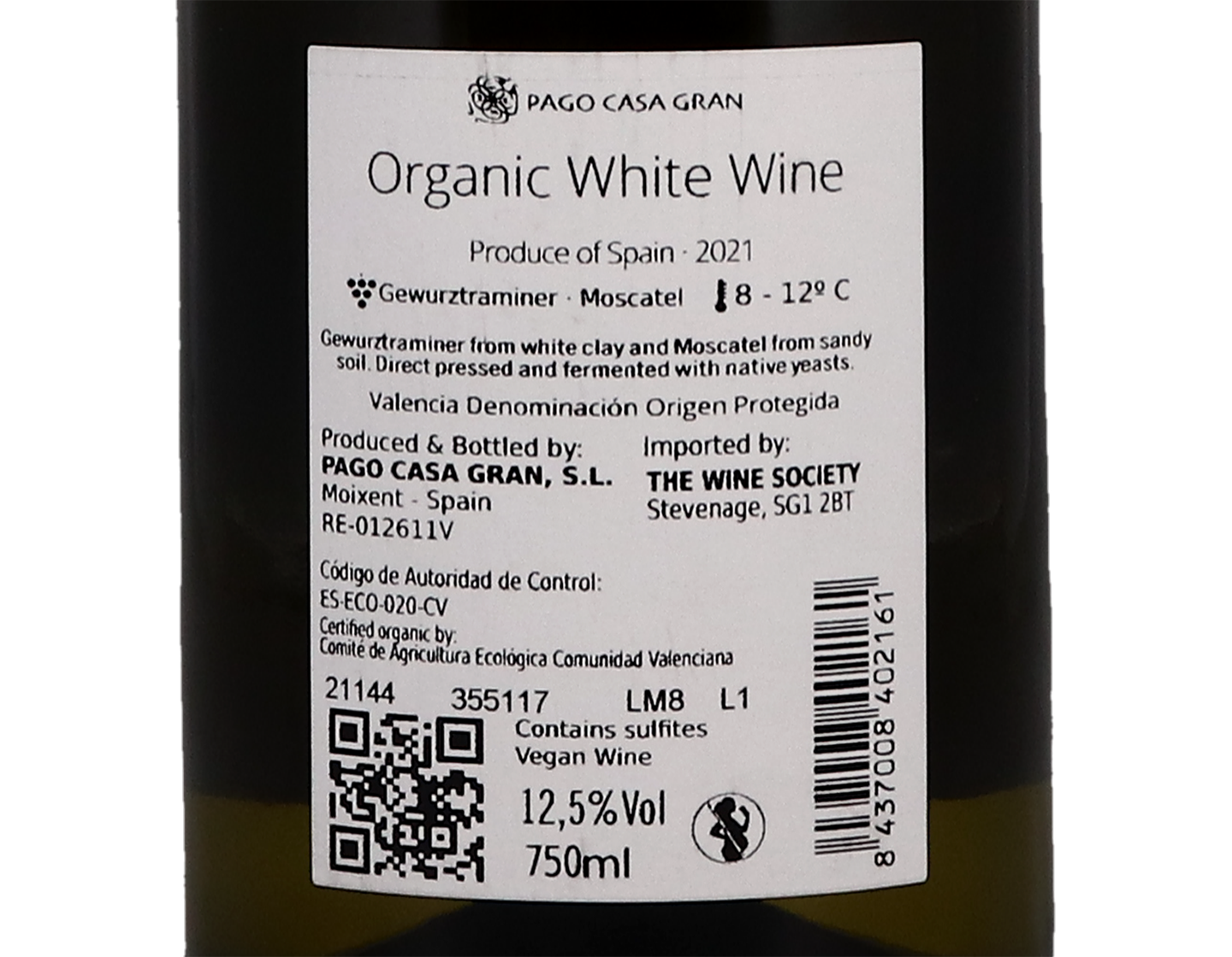 Casa Benasal Blanco Gewurztraminer Moscatel 2021 (3.25e per btl)