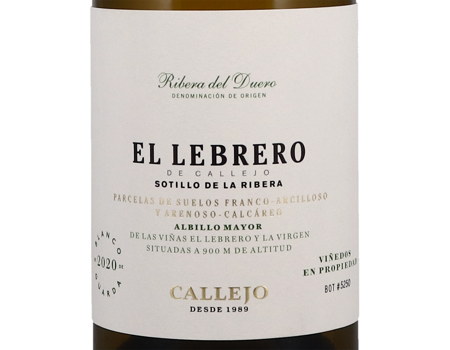 Felix Callejo El Lebrero Albillo Mayor 2020 ORGANIC