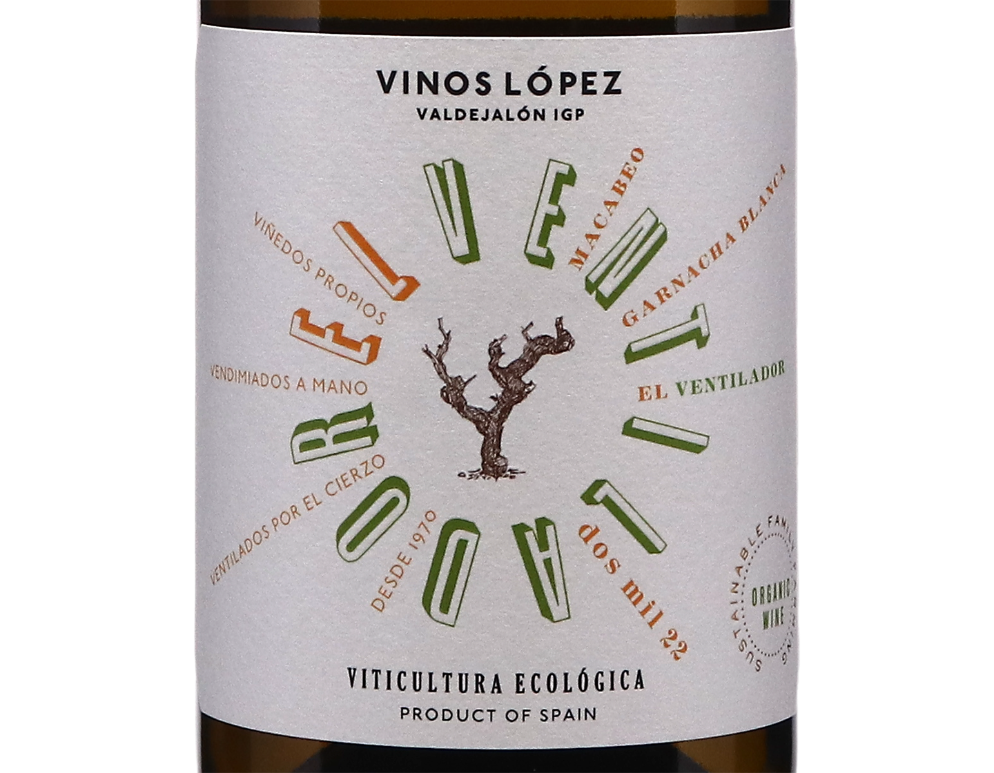 Vinos Lopez El Ventilador Garnacha Blanca Valdejalon 2022 ORGANIC