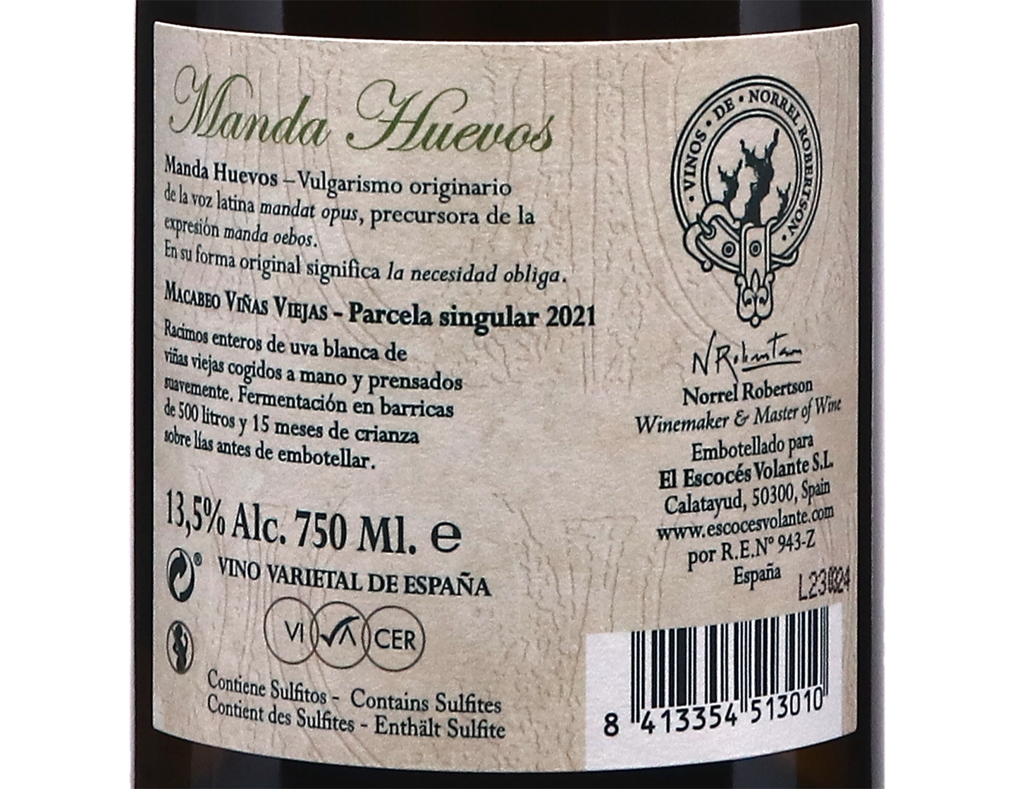 Manda Huevos Macabeo 2021
