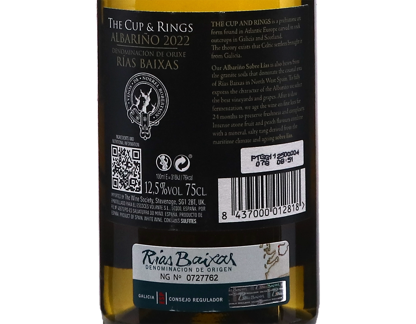 The Cup and Rings Albarino Sobre Lias,Rias Baixas 2022