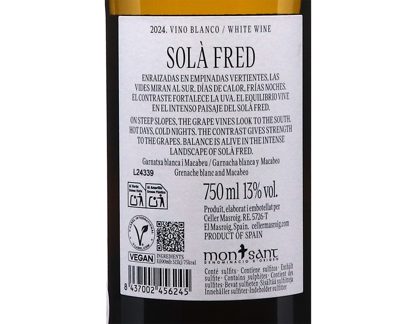 Sola Fred Blanc Montsant 2024