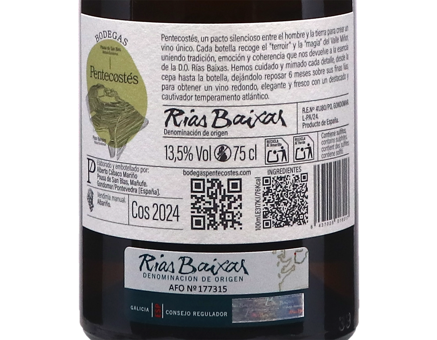 Pentecostes Albarino Rias Baixas 2024