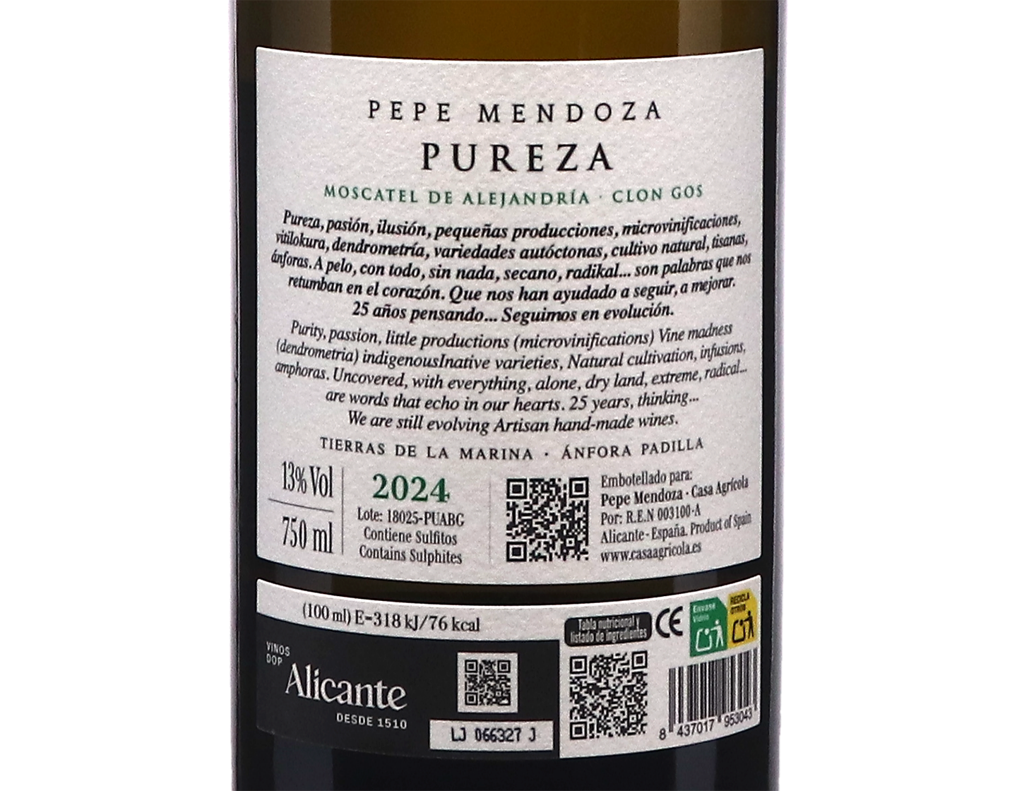 Pepe Mendoza Pureza Moscatel 2024