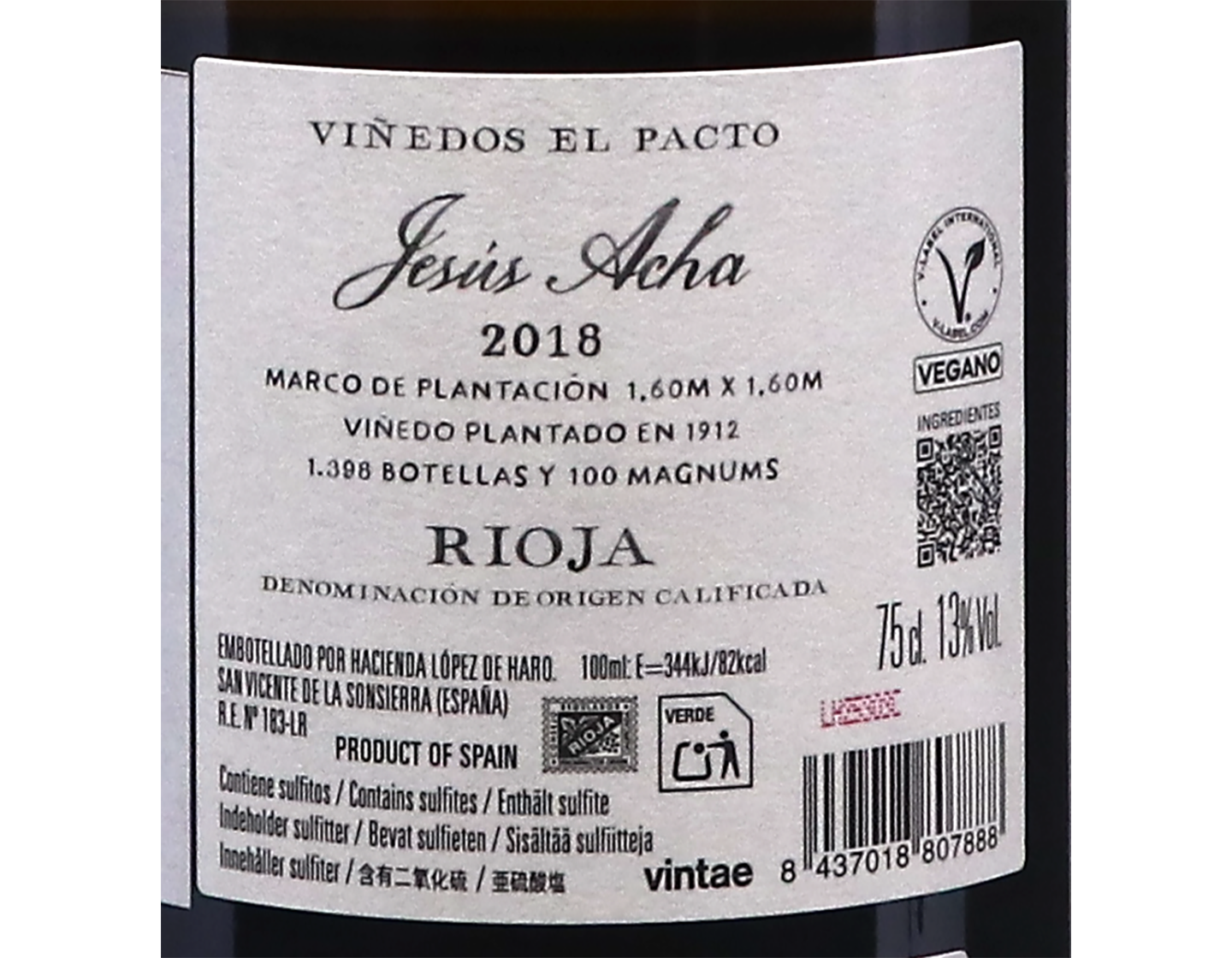 Jesus Acha Senda de Haro Blanco Rioja 2018
