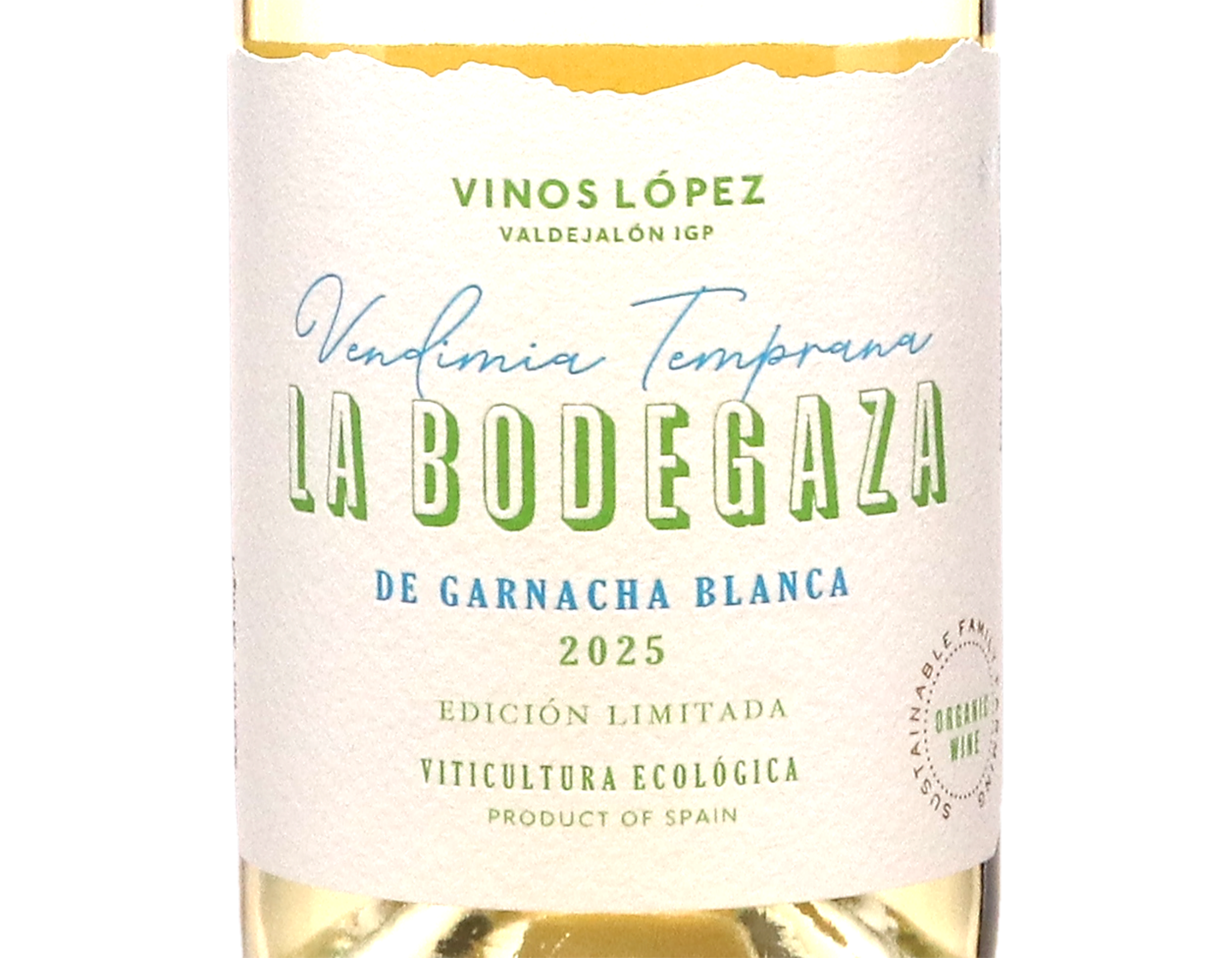 La Bodegaza de Garnacha Blanca Vendimia Temprana 2025 ORGANIC