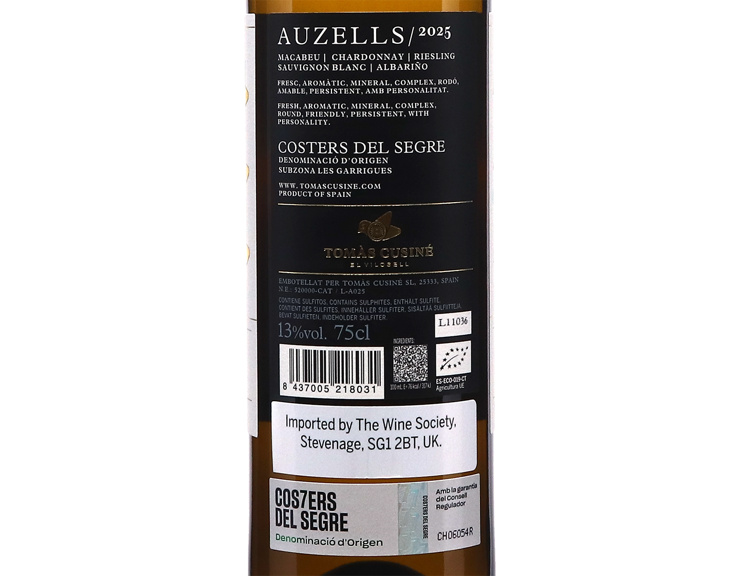 Auzells Tomàs Cusiné, Costers del Segre 2025