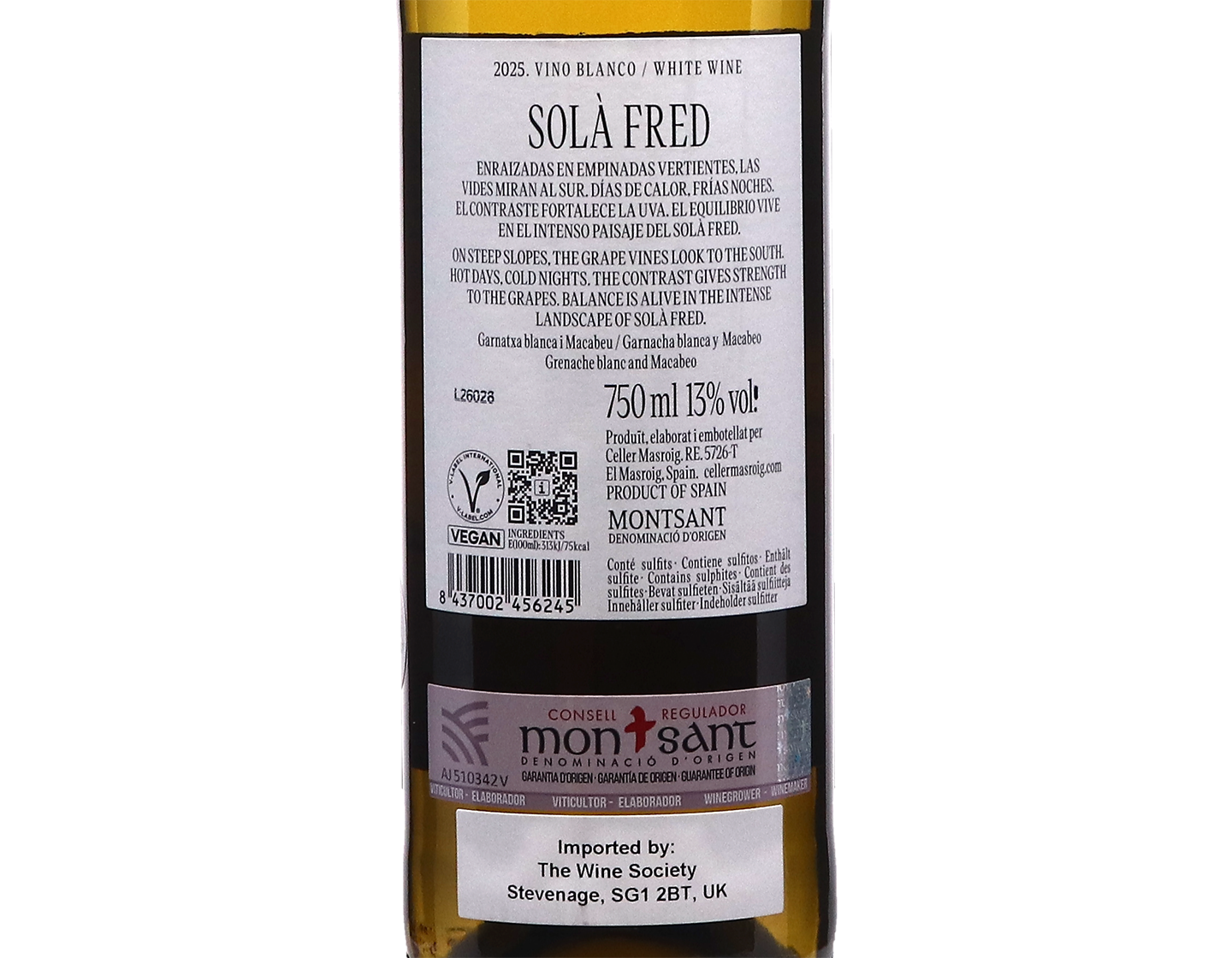 Sola Fred Blanc Montsant 2025