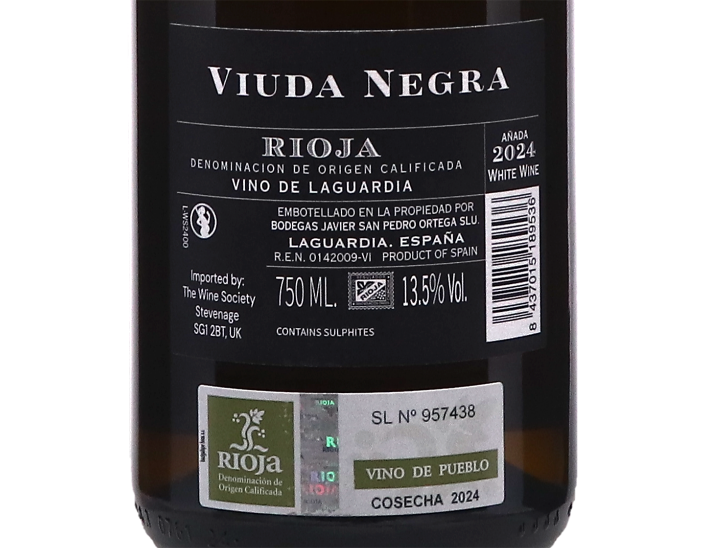 Javier San Pedro Viuda Negra Blanco Rioja 2025