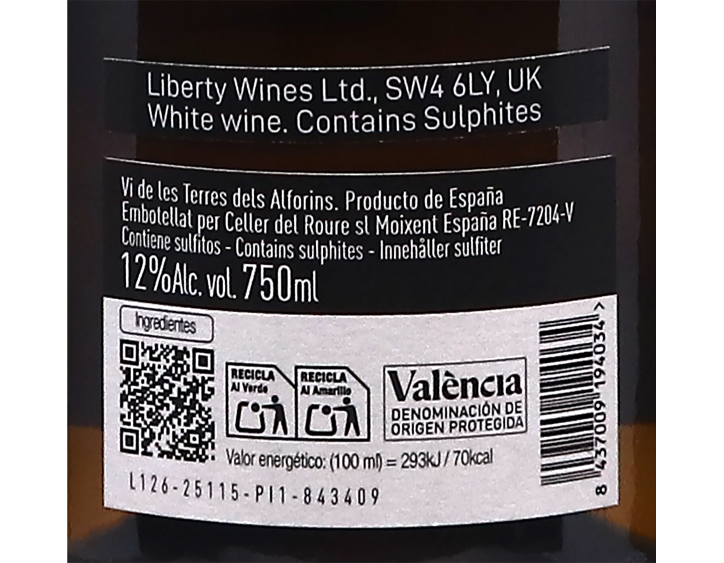 Celler del Roure Cullerot Valencia 2024