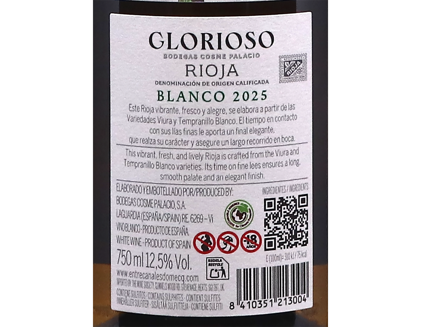 Glorioso Blanco Rioja 2025