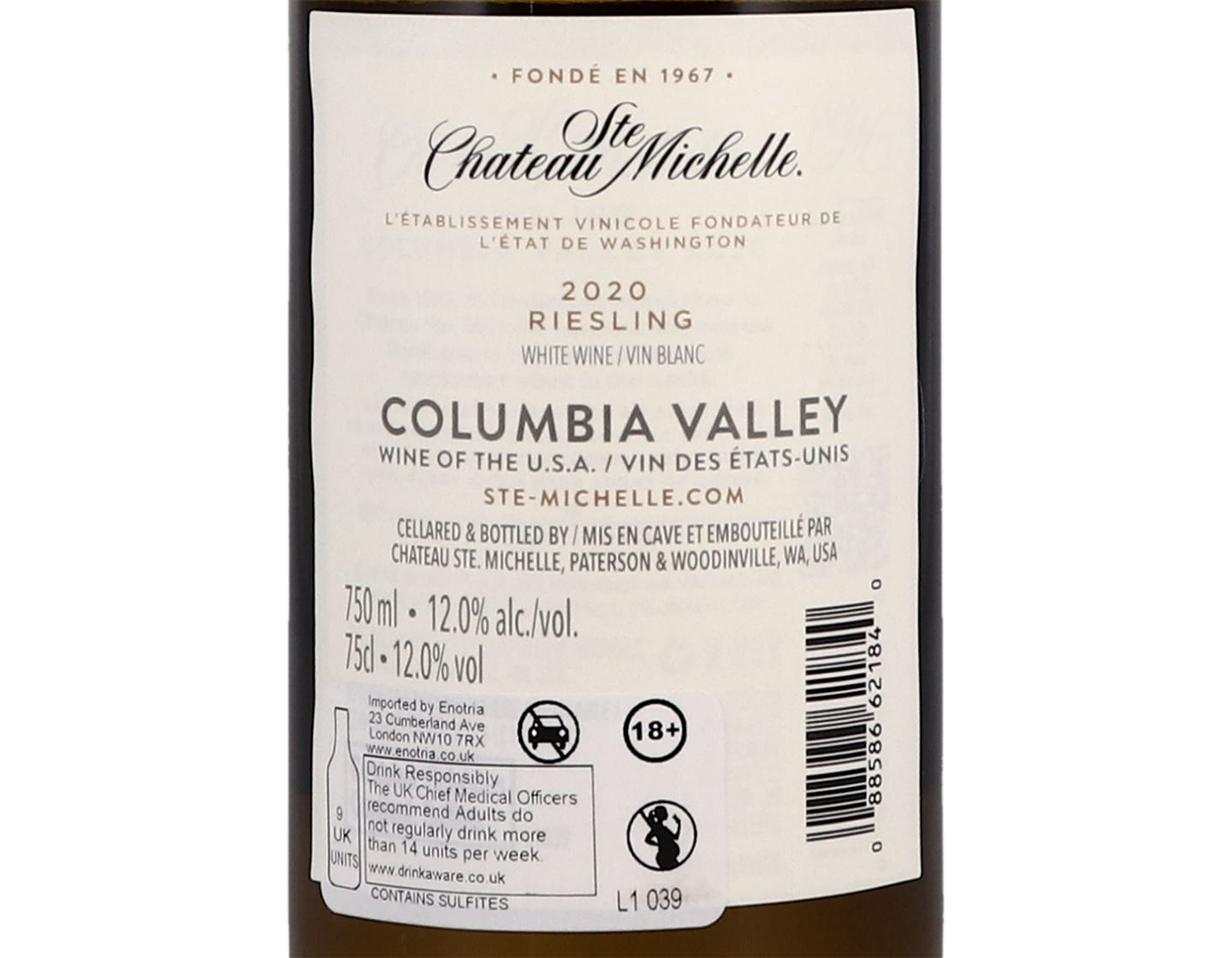 Chateau Ste Michelle Columbia Valley Riesling 2020