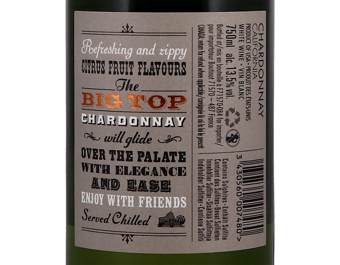The Big Top California Chardonnay 2019