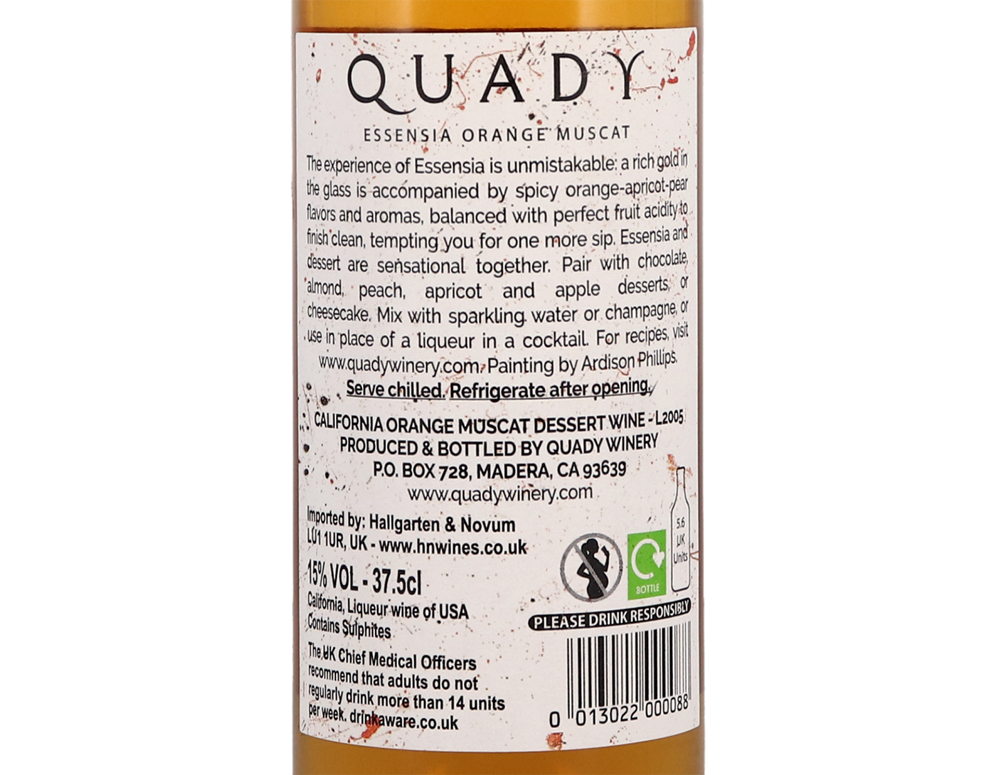 Half bottle of Quady Essensia Orange Muscat 2019