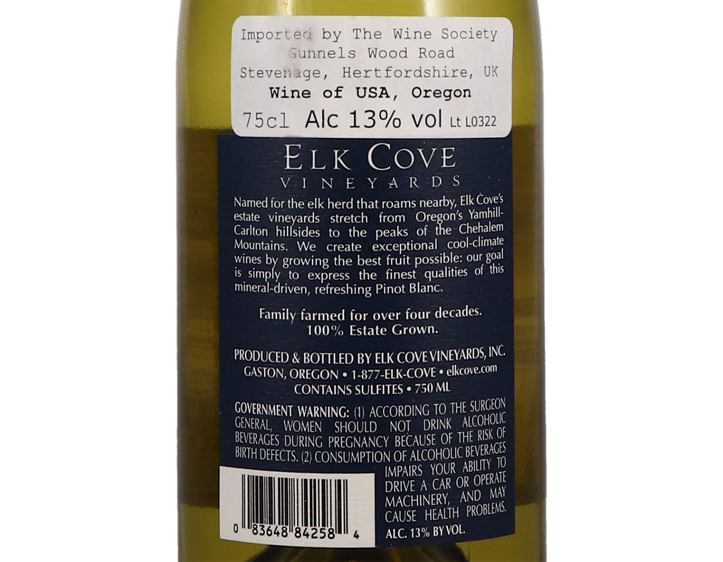 Elk Cove Vineyards Willamette Valley Estate Pinot Blanc 2021