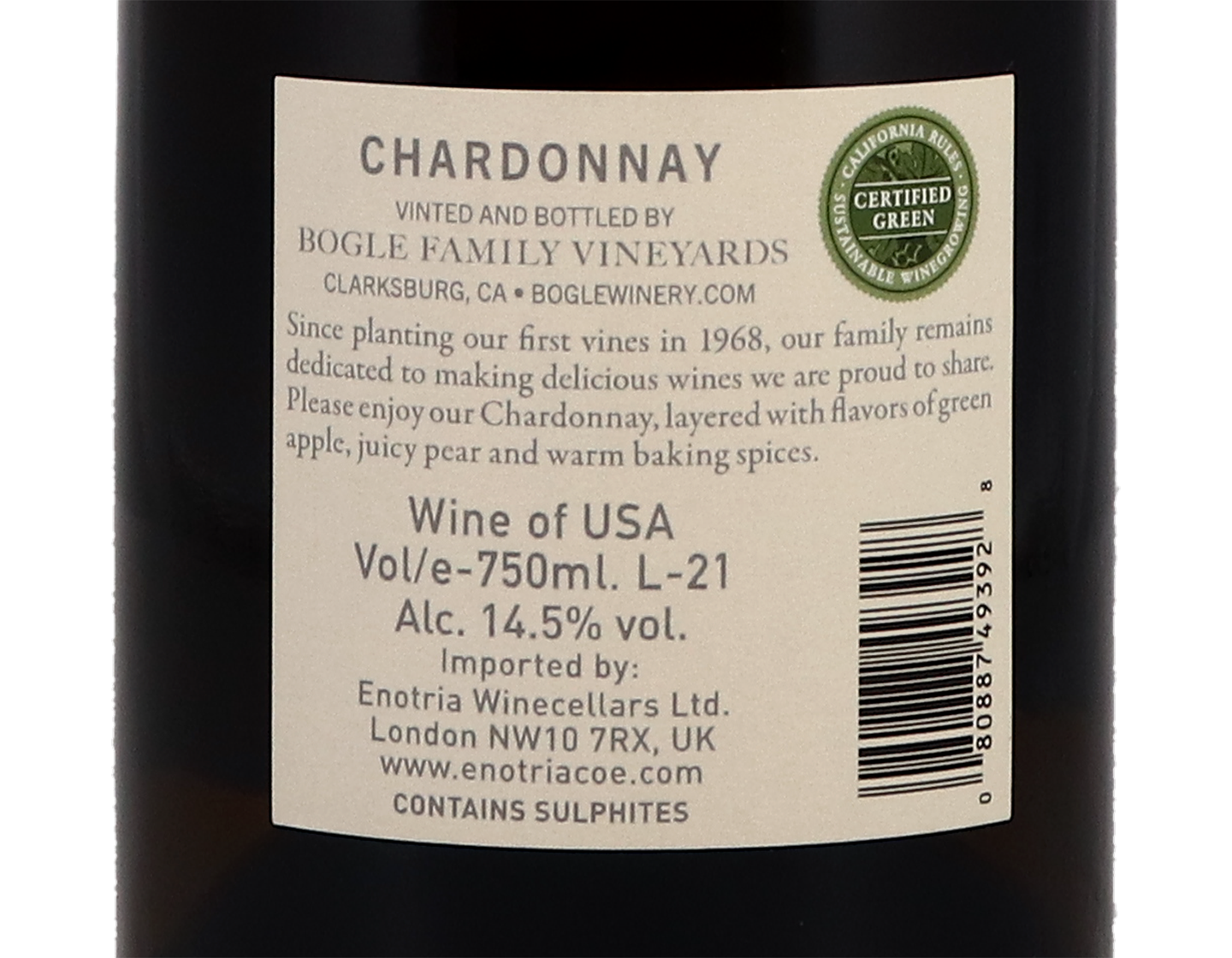 Bogle Vineyard Californian Chardonnay 2021