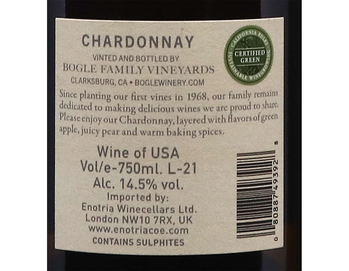 Bogle Vineyard Californian Chardonnay 2022