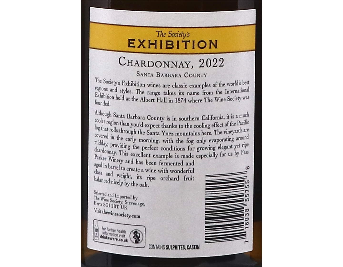 The Societys Exhibition Santa Barbara County Chardonnay 2022