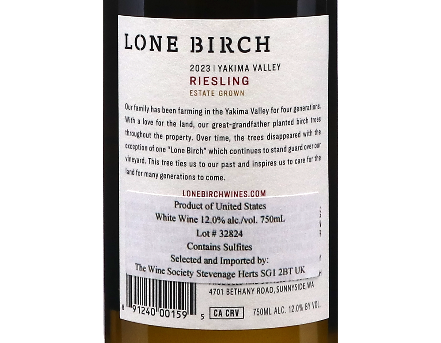 Lone Birch Yakima Valley Riesling 2023