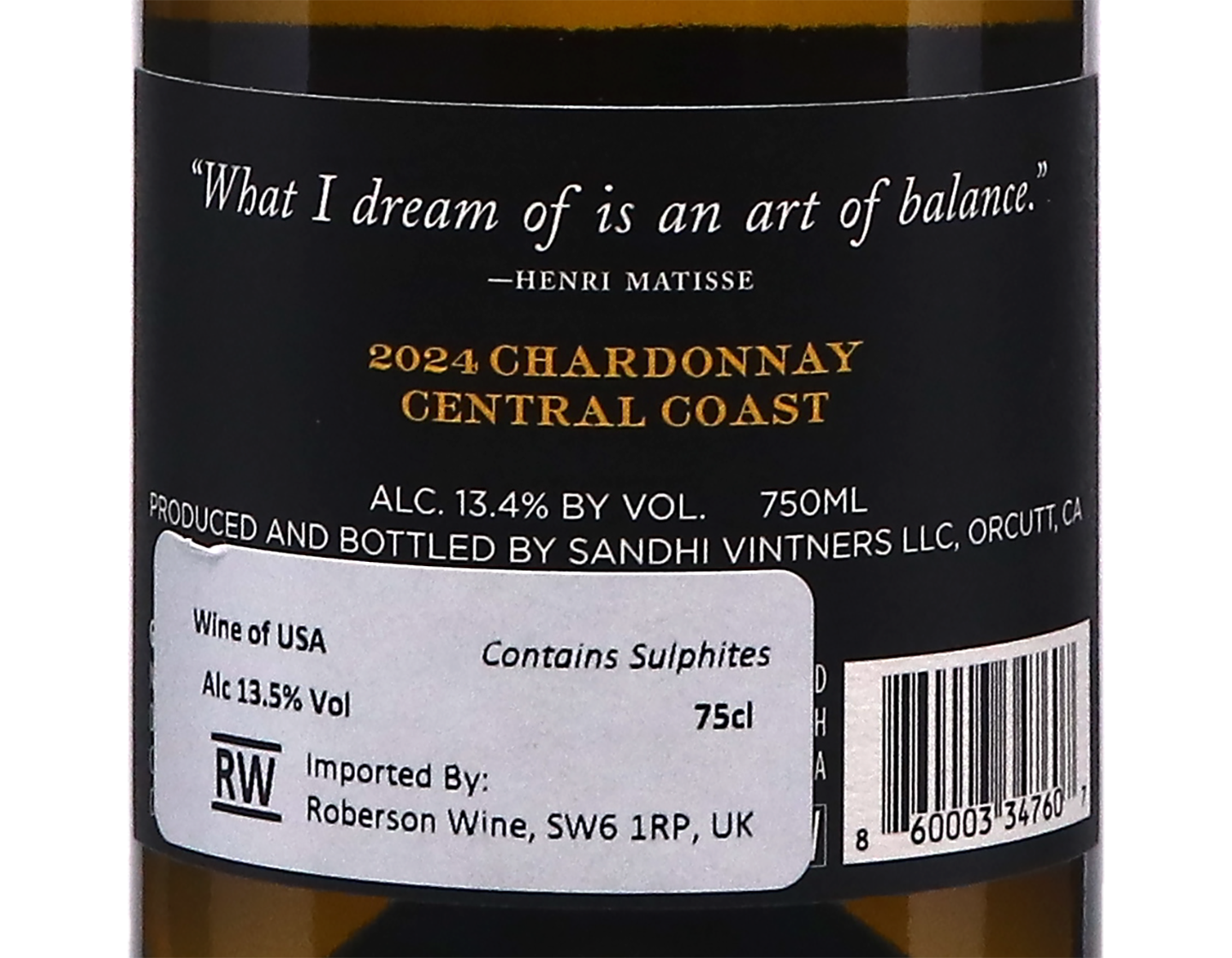 Sandhi Central Coast Chardonnay 2024