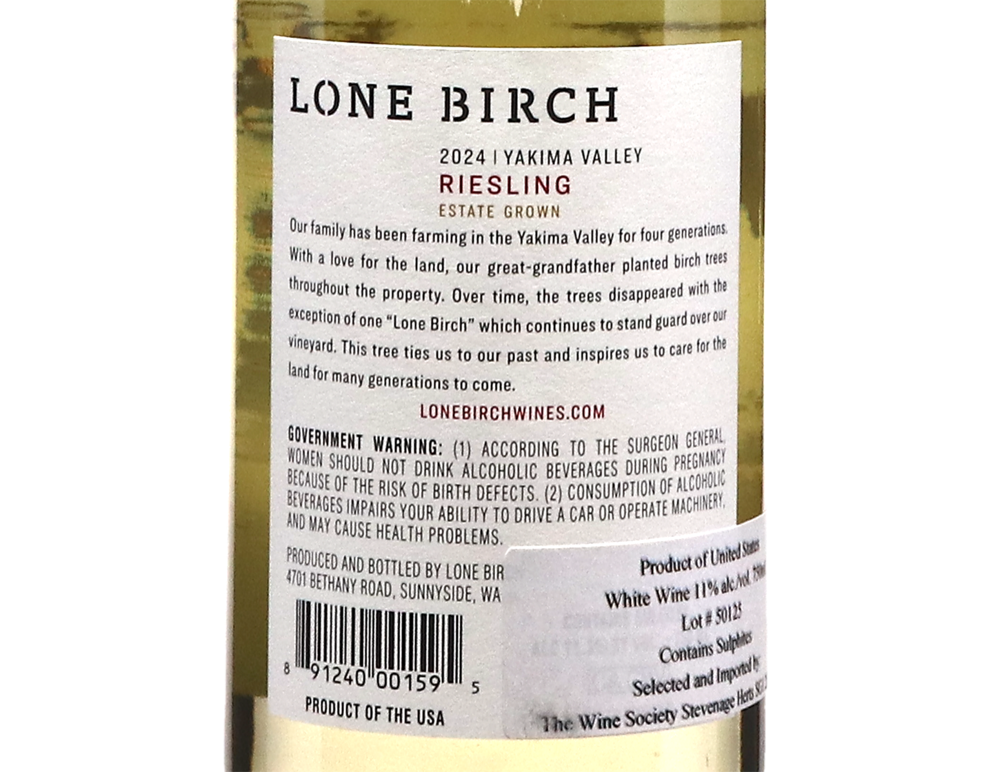 Lone Birch Yakima Valley Riesling 2024