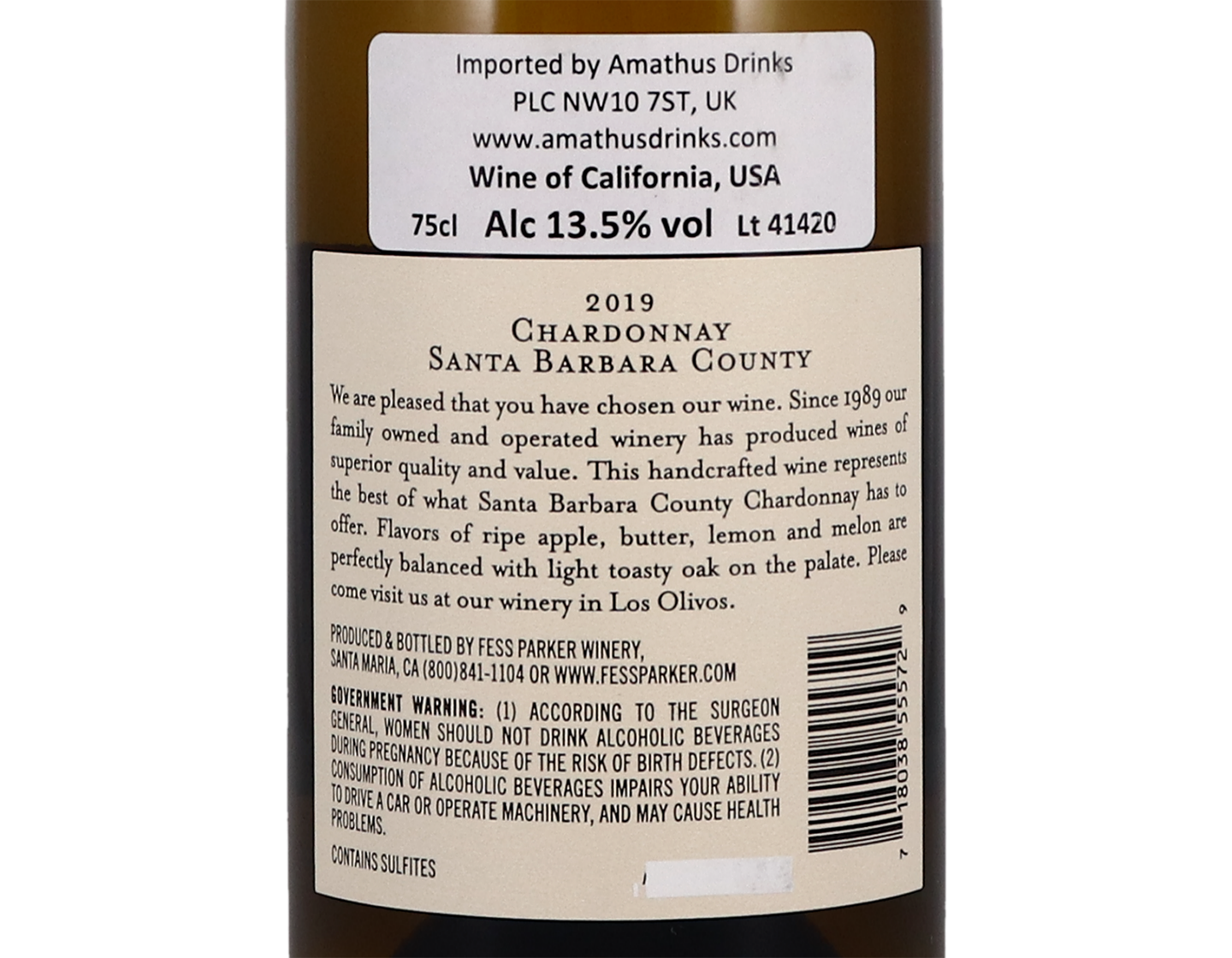 Fess Parker Santa Barbara Chardonnay 2019