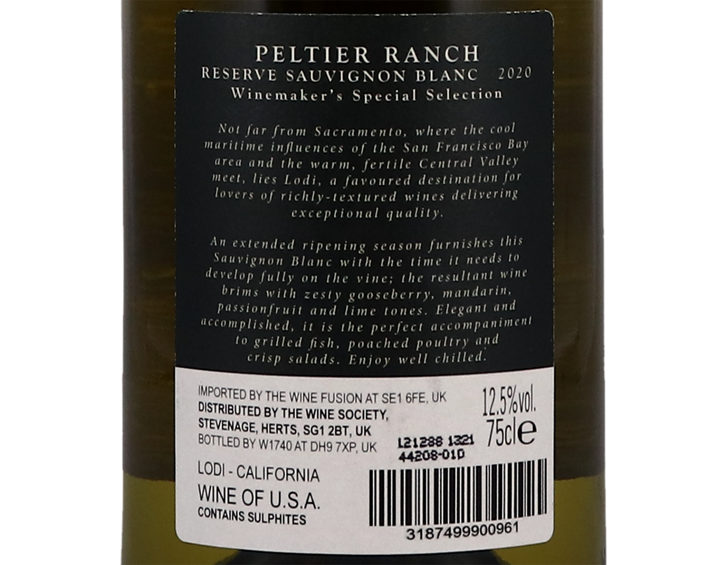 Peltier Ranch Californian Sauvignon Blanc 2020