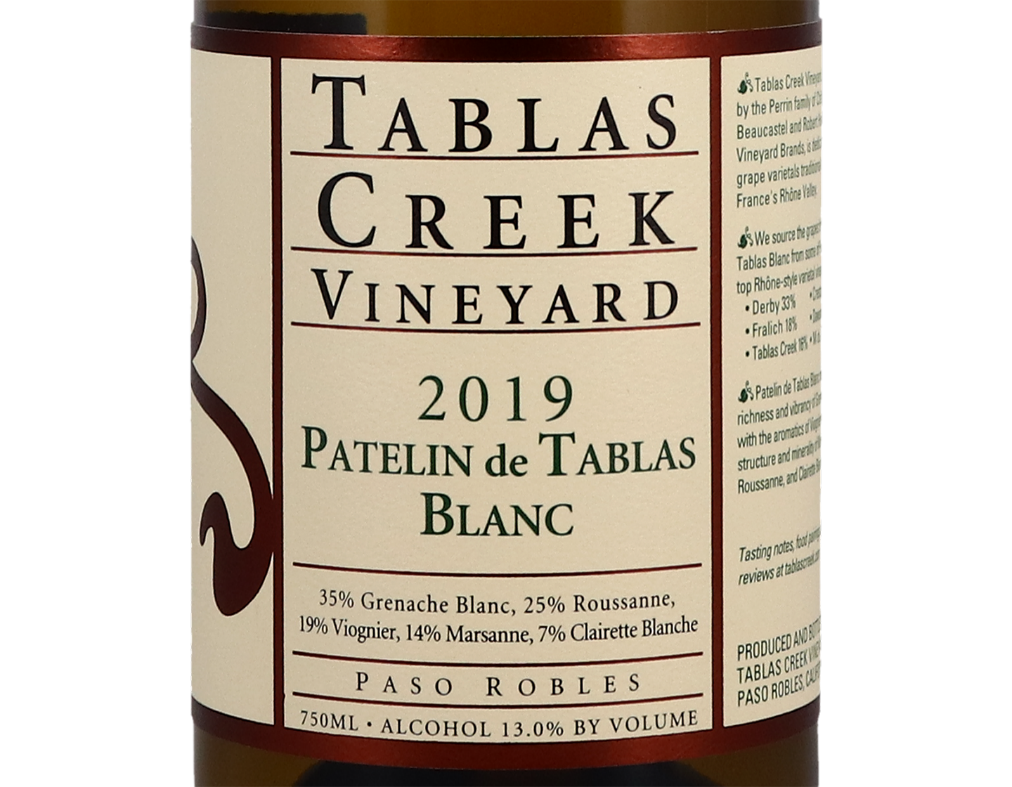 Tablas Creek Patelin de Tablas Blanc Paso Robles 2019