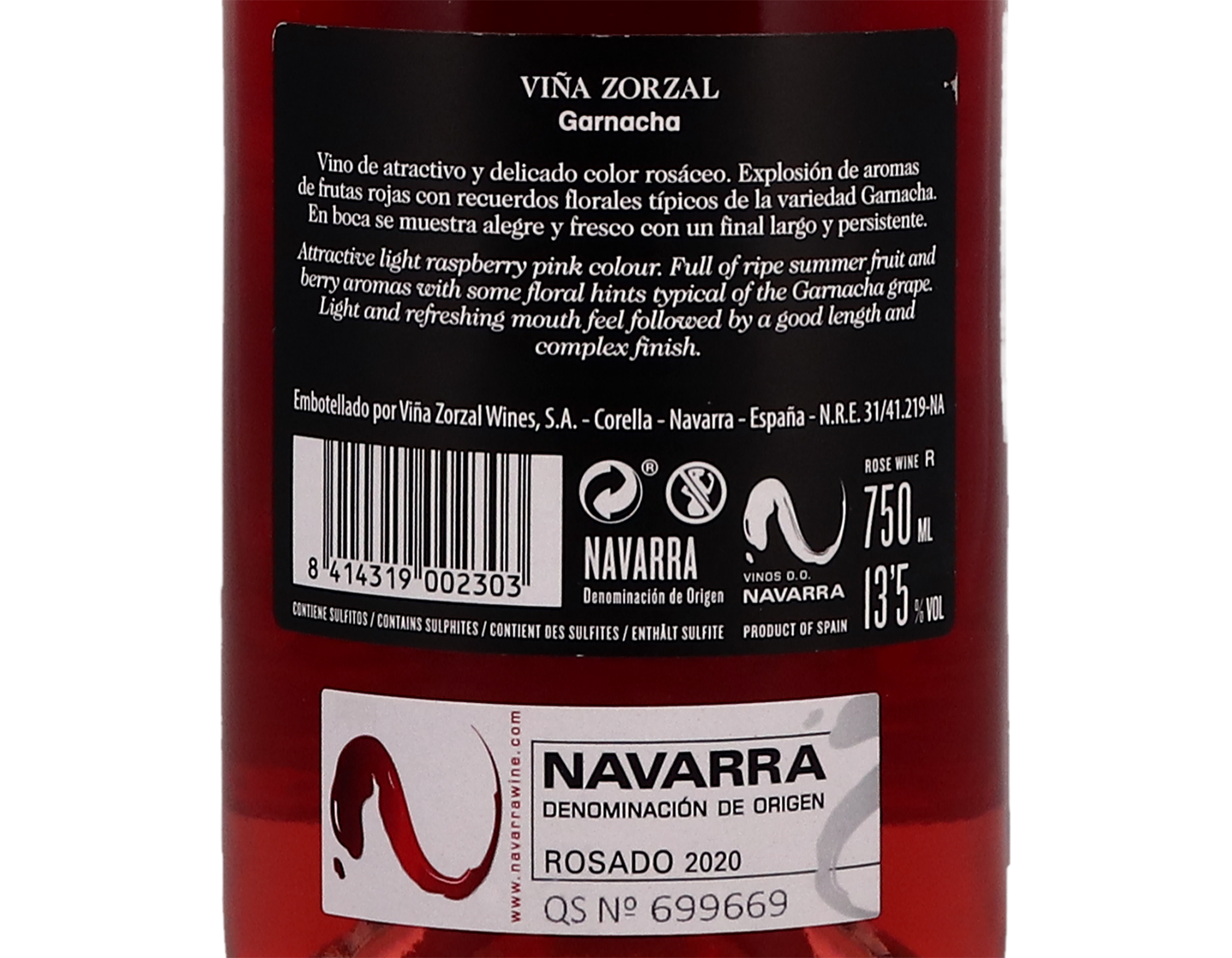 Vina Zorzal Garnacha Rosado Navarra 2020