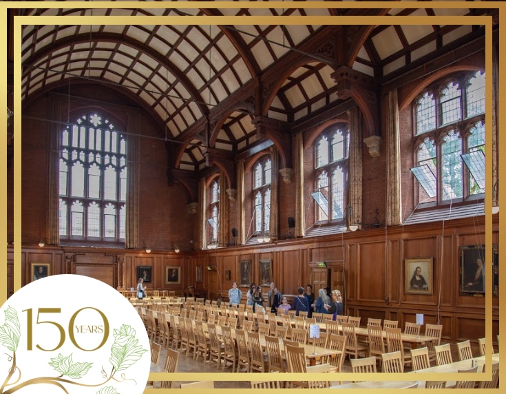 Internal shot of Girton college Cambridge dining hall