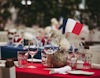 Outdoor table set with French decor