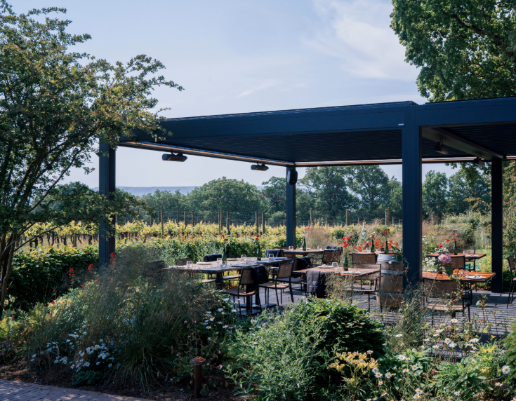 Restaurant terrace at Ridgeview