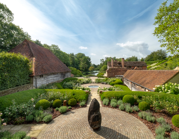 Garden and Medieval Barn at Nyetimber