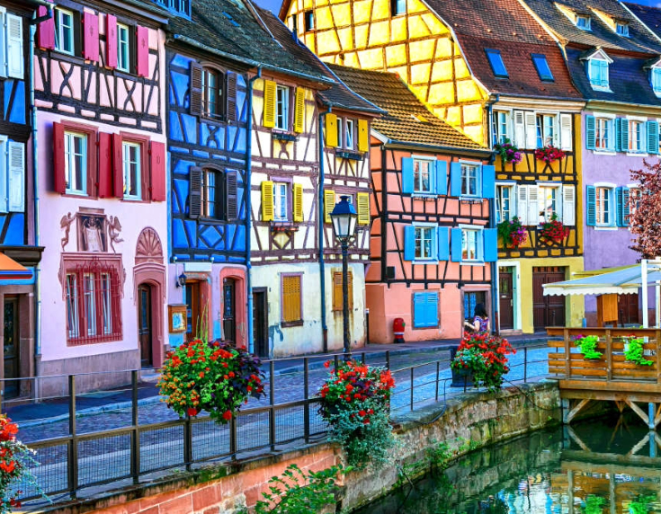 Colourful buildings in Alsace